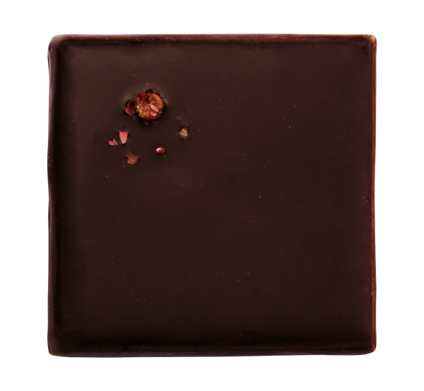 Riešutų pastos šokoladas Raspberry & Macadamia (dėžutė 4x20 g)