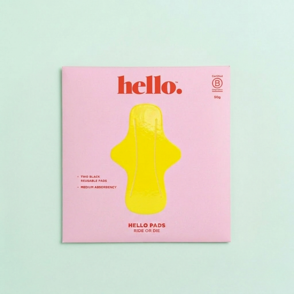 Daugkartiniai įklotai "Hello Pads" (2 vnt. juodi)
