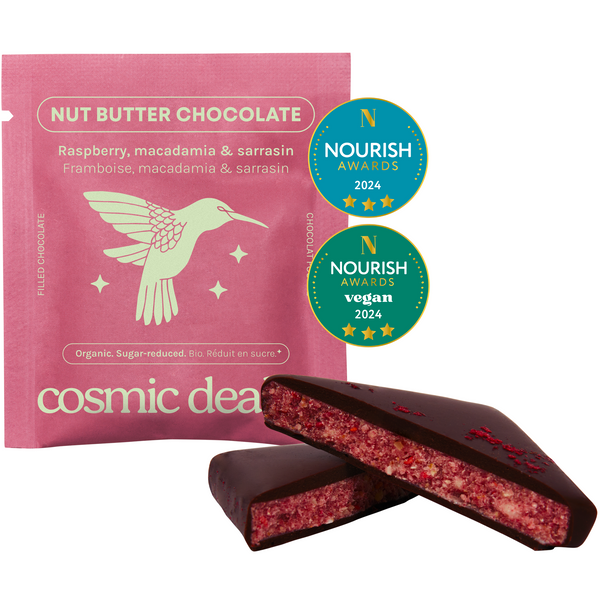 Riešutų pastos šokoladas Raspberry & Macadamia 20 g